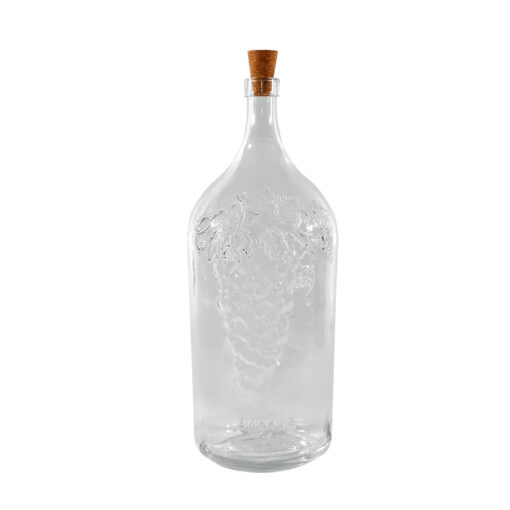 Бутыль Винная объем 2 литра прозрачное стекло с пробкой
